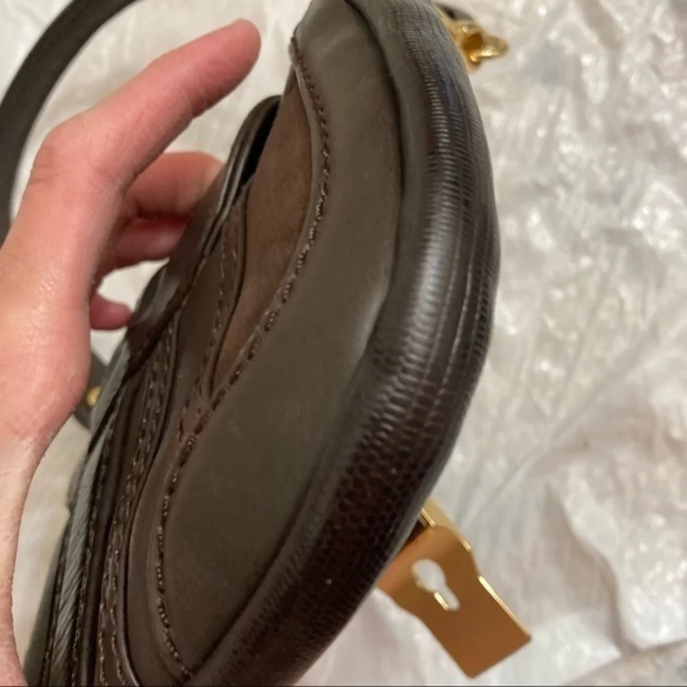 Michael Kors brown leather mini bag
